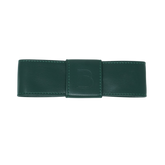 BANDEAU EMBOSSED LEATHER WIDE BOW BAR CLIP